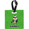 Cow Golfer Personalized Square Luggage Tag