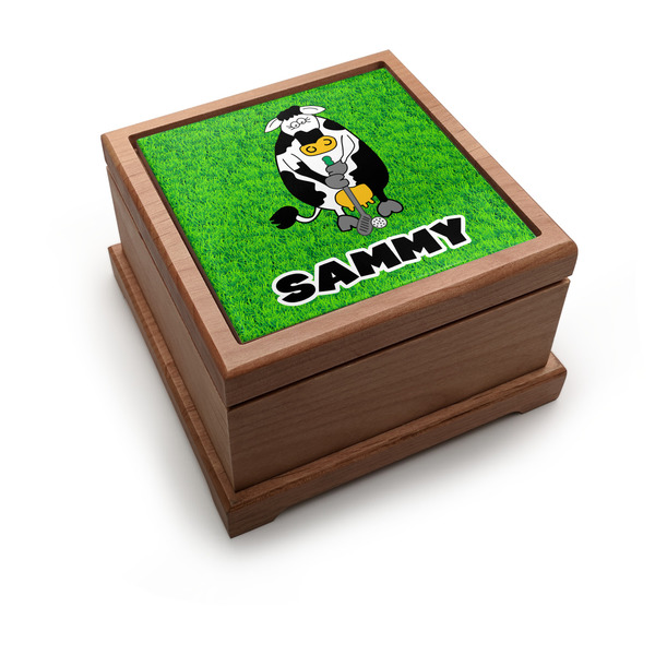 Custom Cow Golfer Pet Urn w/ Name or Text