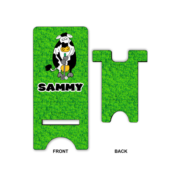 Cow Golfer Phone Stand - Front & Back
