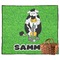 Cow Golfer Outdoor Picnic Blanket (Personalized)