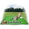 Cow Golfer Picnic Blanket - with Basket Hat and Book - in Use