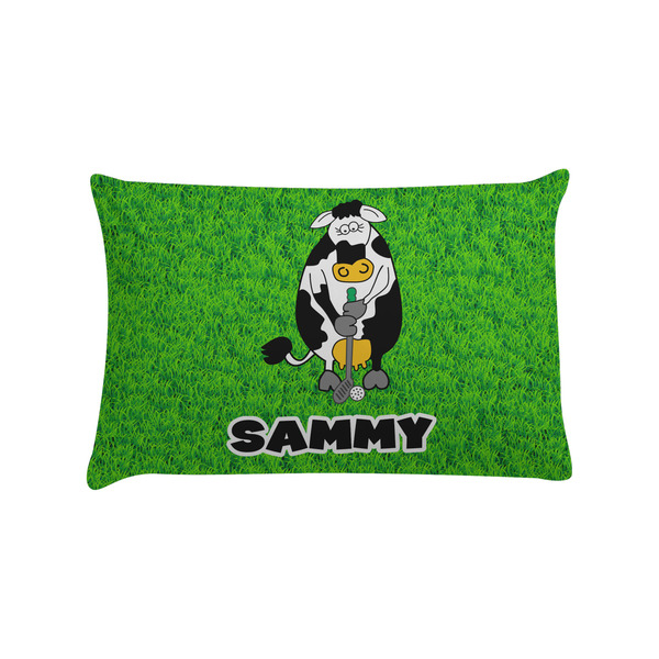 Custom Cow Golfer Pillow Case - Standard (Personalized)