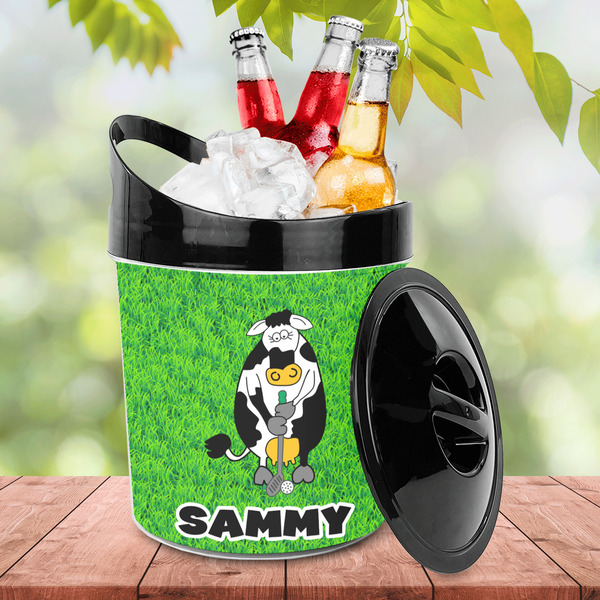 Cow Golfer Plastic Ice Bucket - LIFESTYLE