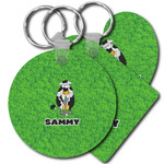 Cow Golfer Plastic Keychain (Personalized)