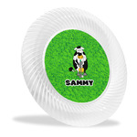 Cow Golfer Plastic Party Dinner Plates - 10" (Personalized)