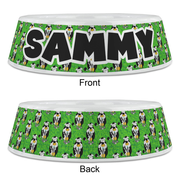 Cow Golfer Plastic Pet Bowls - Large - APPROVAL