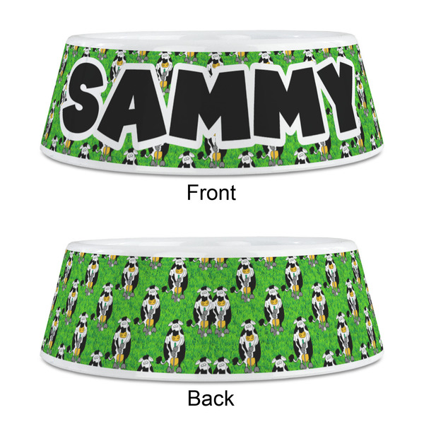 Cow Golfer Plastic Pet Bowls - Medium - APPROVAL