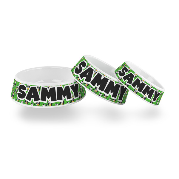 Cow Golfer Plastic Pet Bowls - PARENT MAIN