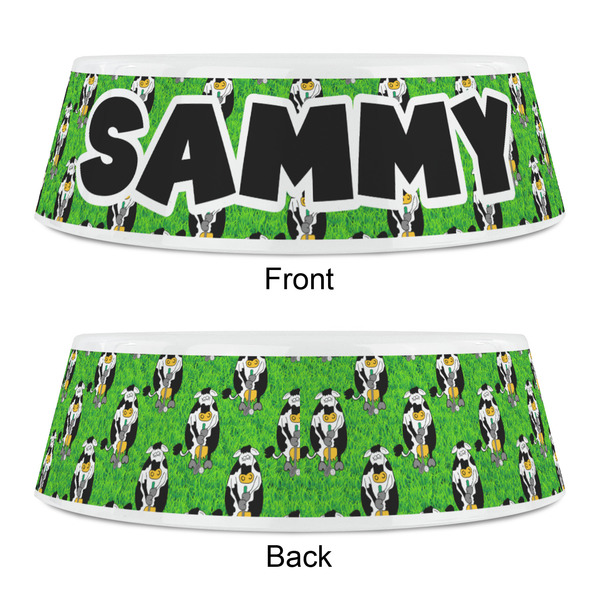 Cow Golfer Plastic Pet Bowls - Small - APPROVAL