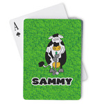 Cow Golfer Playing Cards (Personalized)