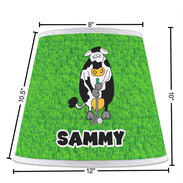Cow Golfer Poly Film Empire Lampshade - Dimensions