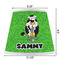 Cow Golfer Poly Film Empire Lampshade - Dimensions