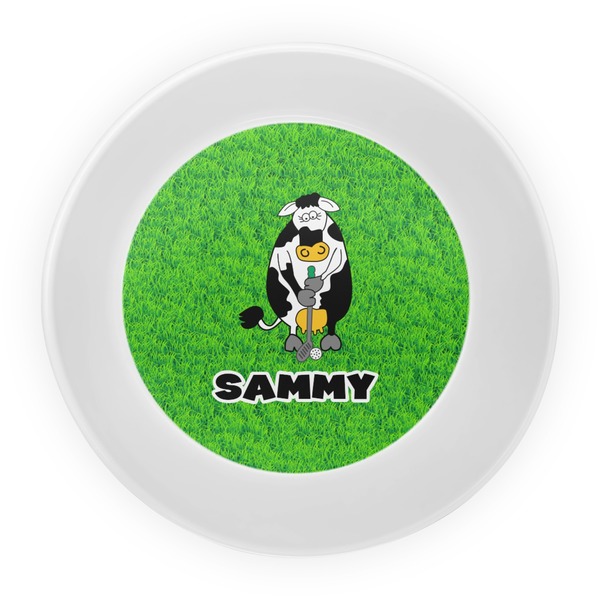 Cow Golfer Melamine Bowl - Center