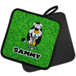 Cow Golfer Pot Holder w/ Name or Text
