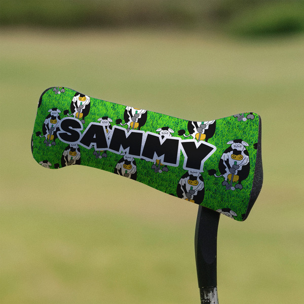 Cow Golfer Putter Cover - On Putter
