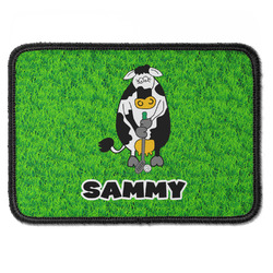 Cow Golfer Iron On Rectangle Patch w/ Name or Text