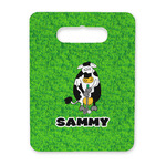 Cow Golfer Rectangular Trivet with Handle (Personalized)