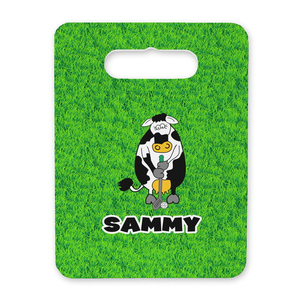 Custom Cow Golfer Rectangular Trivet with Handle (Personalized)