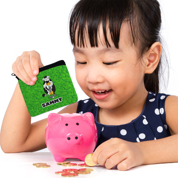 Cow Golfer Rectangular Coin Purses - LIFESTYLE (child)