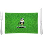 Cow Golfer Rectangular Glass Lunch / Dinner Plate - Single or Set (Personalized)
