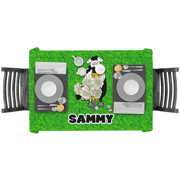 Cow Golfer Rectangular Tablecloths - LIFESTYLE