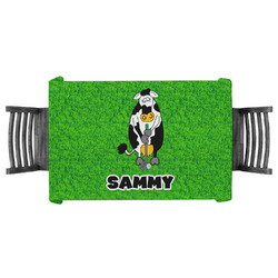Cow Golfer Tablecloth - 58"x58" (Personalized)