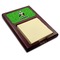 Cow Golfer Red Mahogany Sticky Note Holder - Angle