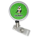 Cow Golfer Retractable Badge Reel (Personalized)