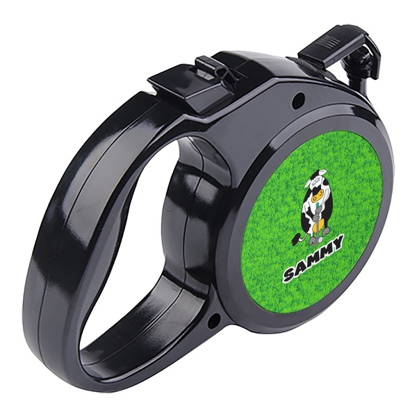 Cow Golfer Retractable Dog Leash - Angle