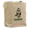 Cow Golfer Reusable Cotton Grocery Bag - Front View