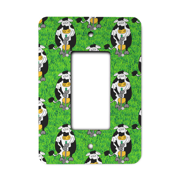 Custom Cow Golfer Rocker Style Light Switch Cover - Single Switch