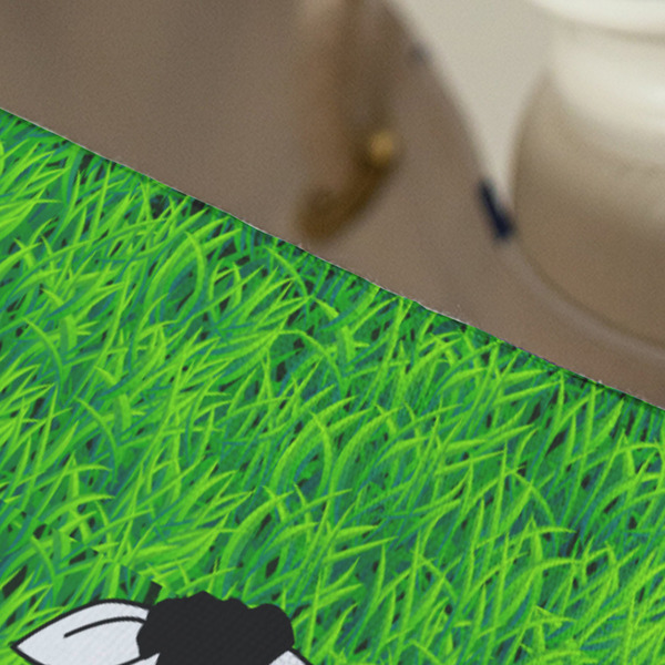 Cow Golfer Large Rope Tote - Close Up View