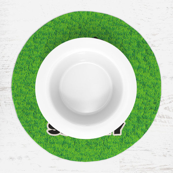 Cow Golfer Round Linen Placemats - LIFESTYLE (single)
