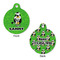 Cow Golfer Round Pet Tag - Front & Back