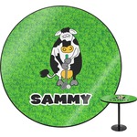 Cow Golfer Round Table (Personalized)