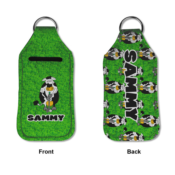 Cow Golfer Sanitizer Holder Keychain - Large APPROVAL (Flat)