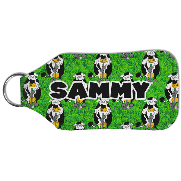 Cow Golfer Sanitizer Holder Keychain - Large (Back)