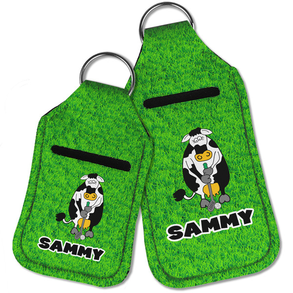 Cow Golfer Sanitizer Holder Keychain - Parent Main