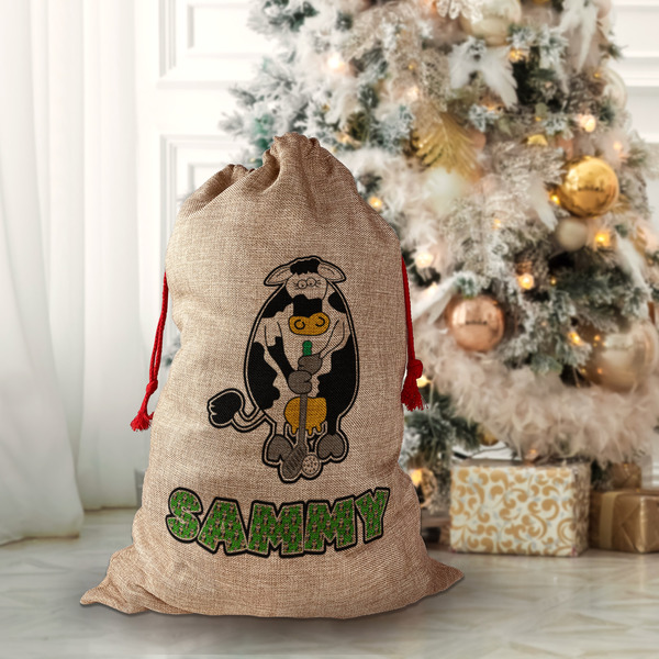 Cow Golfer Santa Bag - Lifestyle