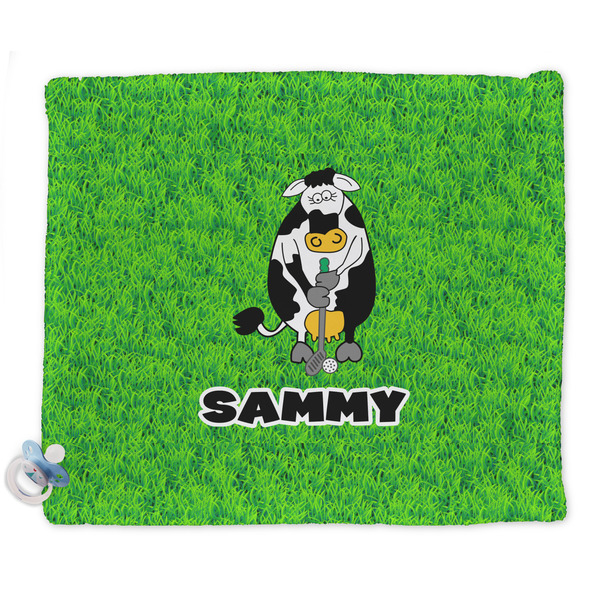 Custom Cow Golfer Security Blankets - Double Sided (Personalized)