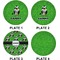 Cow Golfer Set of Lunch / Dinner Plates (Approval)