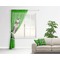 Cow Golfer Sheer Curtain With Window and Rod - in Room Matching Pillow