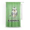 Cow Golfer Sheer Curtain With Window and Rod