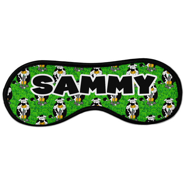 Custom Cow Golfer Sleeping Eye Masks - Large (Personalized)