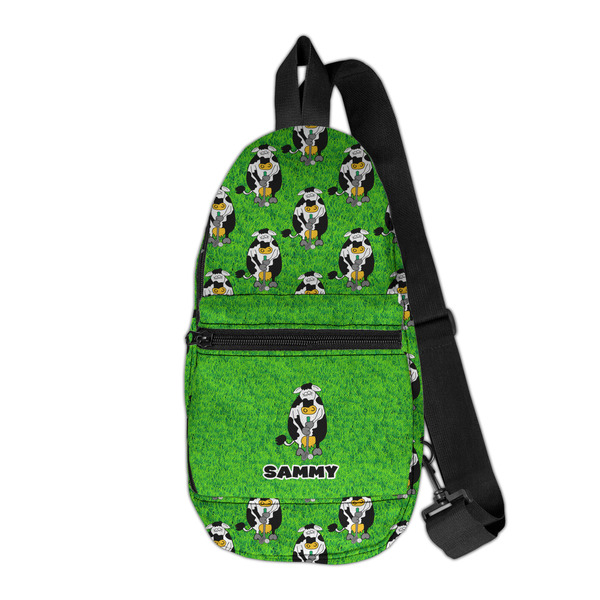 Custom Cow Golfer Sling Bag (Personalized)
