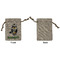Cow Golfer Small Burlap Gift Bag - Front Approval