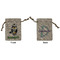 Cow Golfer Small Burlap Gift Bag - Front & Back (Personalized)