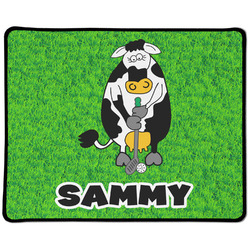 Cow Golfer Large Gaming Mouse Pad - 12.5" x 10" (Personalized)