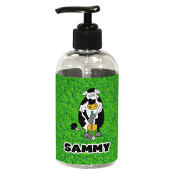 Cow Golfer Plastic Soap / Lotion Dispenser (8 oz - Small - Black) (Personalized)