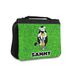 Cow Golfer Toiletry Bag - Small (Personalized)